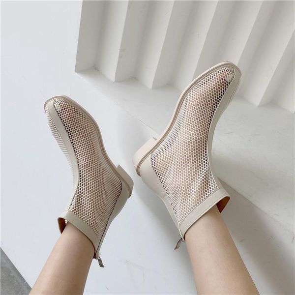 boots 2021 round toe mesh hollow out women casual chunky heel ankle summer fashion breathable sandals shoes femme, Black
boots 2021 round toe mesh hollow out women casual chunky heel ankle summer fashion breathable sandals shoes femme, Black