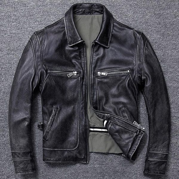 men's leather & faux .sales gift brand men cowhide coat.winter warm genuine jacket.vintage style man clothes, Black
men's leather & faux .sales gift brand men cowhide coat.winter warm genuine jacket.vintage style man clothes, Black