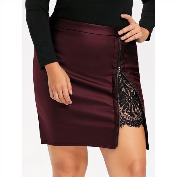 lace skirt woman 2021 autumn casual plus size high waist slim patchwork zipper leather skirt office mini pencil pu skirt, Black
lace skirt woman 2021 autumn casual plus size high waist slim patchwork zipper leather skirt office mini pencil pu skirt, Black