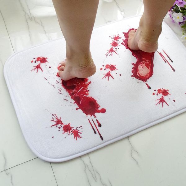 carpets halloween novelty door blood carpet bathroom water absorption non-slip rug horror terror doormat decoration 
carpets halloween novelty door blood carpet bathroom water absorption non-slip rug horror terror doormat decoration