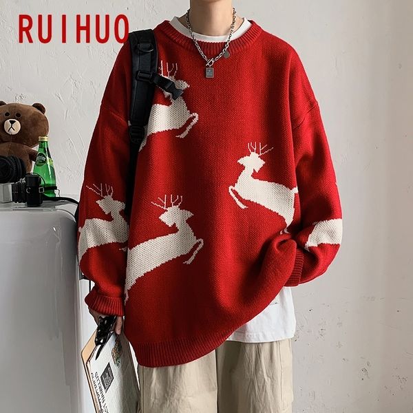 ruihuo autumn winter christmas knitted sweater men clothes pullover men sweater with deer black men's sweater knit -2xl 201201, White;black
ruihuo autumn winter christmas knitted sweater men clothes pullover men sweater with deer black men's sweater knit -2xl 201201, White;black