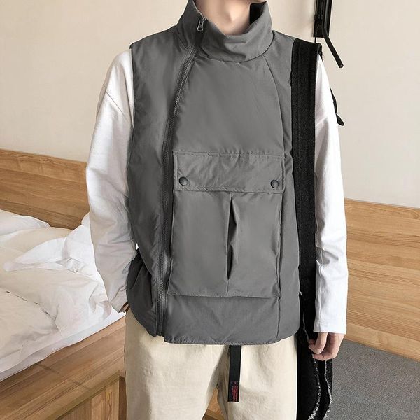 men's vests warm vest turtleneck coat tooling cotton waistcoat outer wear thick sleeveless trend, Black;white
men's vests warm vest turtleneck coat tooling cotton waistcoat outer wear thick sleeveless trend, Black;white