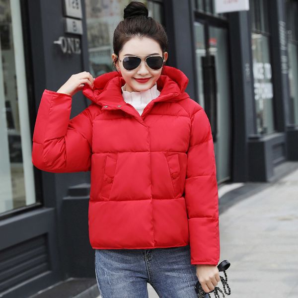 2021 newwinter jacket women breasted buttons hooded cotton padded female coat outwear short feminino y5vl, Black
2021 newwinter jacket women breasted buttons hooded cotton padded female coat outwear short feminino y5vl, Black