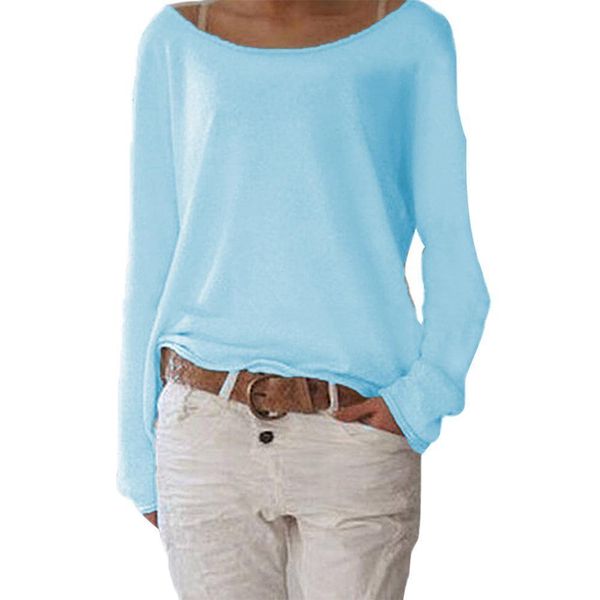 solid color women's fashion casual round neck long sleeve women knitted t-shirt bottoming female clothing s-3xl, White
solid color women's fashion casual round neck long sleeve women knitted t-shirt bottoming female clothing s-3xl, White