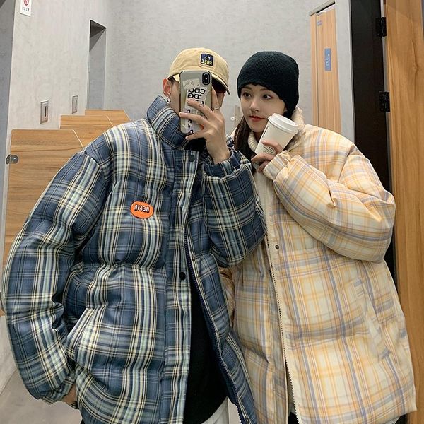 winter new parka coat men's thickened warmth loose couple clothes cotton coat stand collar casual printed striped jacket men, Black
winter new parka coat men's thickened warmth loose couple clothes cotton coat stand collar casual printed striped jacket men, Black