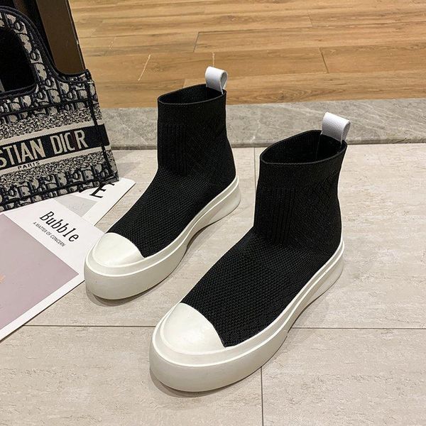 2020 winter women fashion sock shoes platform boots chunky ankle boots brand ladies slip on round toe woman flat sneakers, Black
2020 winter women fashion sock shoes platform boots chunky ankle boots brand ladies slip on round toe woman flat sneakers, Black