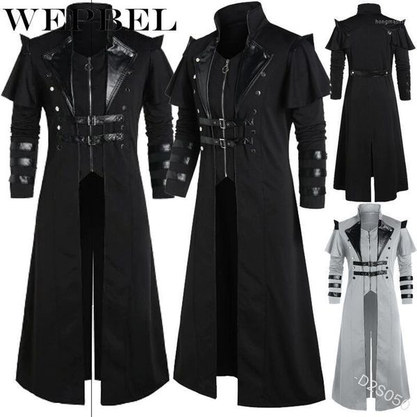 wepbel mens coat long jacket gothic steampunk trench halloween long sleeve jacket cosplay vintage costume1, Tan;black
wepbel mens coat long jacket gothic steampunk trench halloween long sleeve jacket cosplay vintage costume1, Tan;black