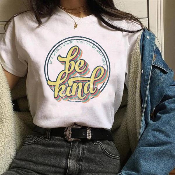 women graphic letter kind fashion short sleeve 90s style ladies print clothes lady tees female t shirt womens t shirt, White
women graphic letter kind fashion short sleeve 90s style ladies print clothes lady tees female t shirt womens t shirt, White