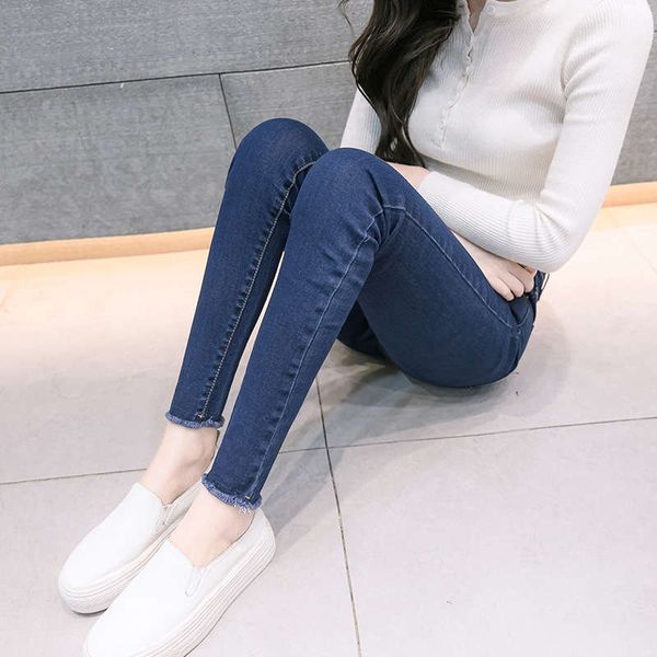 summer new capris korean version high waisted slim skinny elastic leg pants student jeans girl, Blue
summer new capris korean version high waisted slim skinny elastic leg pants student jeans girl, Blue