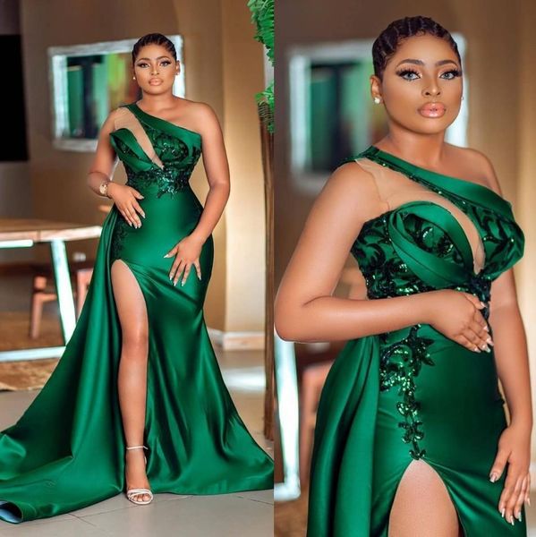dark green sequined mermaid prom dresses one shoulder neck side split evening gowns satin sweep train formal dress robes de soiree, Black
dark green sequined mermaid prom dresses one shoulder neck side split evening gowns satin sweep train formal dress robes de soiree, Black