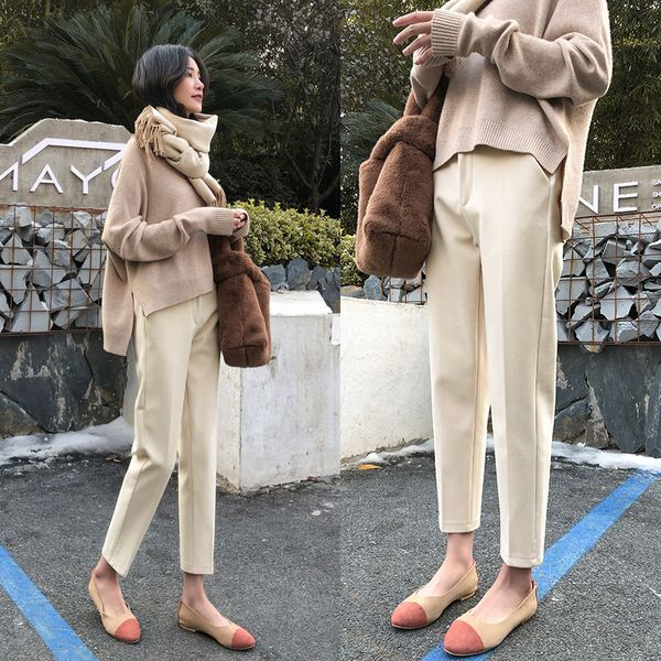 woolen formal pants women keep warm thicken ankle-length pants women for winter solid loose straight autumn pants women lj201201, Black;white
woolen formal pants women keep warm thicken ankle-length pants women for winter solid loose straight autumn pants women lj201201, Black;white