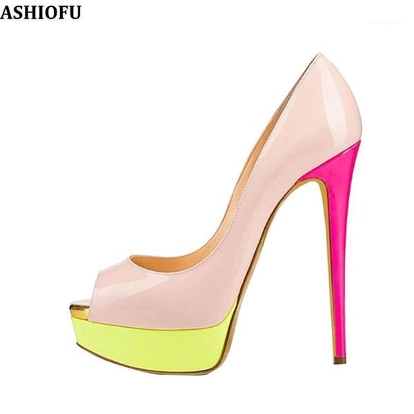 ashiofu handmade women new high heel pumps peep-toe platform party dress shoes patchwork leather evening club fashion shoes1, Black
ashiofu handmade women new high heel pumps peep-toe platform party dress shoes patchwork leather evening club fashion shoes1, Black