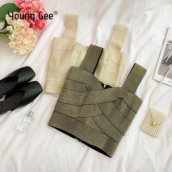 younggee tank wrapped chest sleeveless vest women bandage cropsummer strap v-neck lady's high stretchy camis y200422, White
younggee tank wrapped chest sleeveless vest women bandage cropsummer strap v-neck lady's high stretchy camis y200422, White