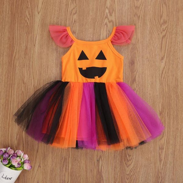 little girls holloween clothes children creative pumpkin pattern dresss mesh splicing style short sleeve dress costume ropa, Red;yellow
little girls holloween clothes children creative pumpkin pattern dresss mesh splicing style short sleeve dress costume ropa, Red;yellow