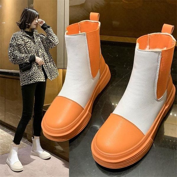 boots fashion women's autumn winter mixed colors leather motorcycle 2021 trend ladies platform plush warm ankle, Black
boots fashion women's autumn winter mixed colors leather motorcycle 2021 trend ladies platform plush warm ankle, Black