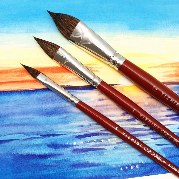 cats tongue professional paint brushes sable hair paint brush set watercolor paintings for art supplies, Black;red
cats tongue professional paint brushes sable hair paint brush set watercolor paintings for art supplies, Black;red