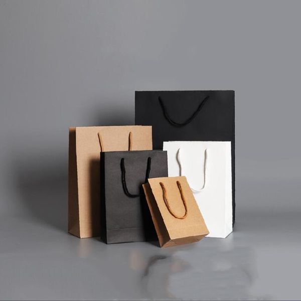13x6x19cm 5pcs kraft gift paper bag custom clothing shopping bag with handle small white paper black jewelry packing
13x6x19cm 5pcs kraft gift paper bag custom clothing shopping bag with handle small white paper black jewelry packing