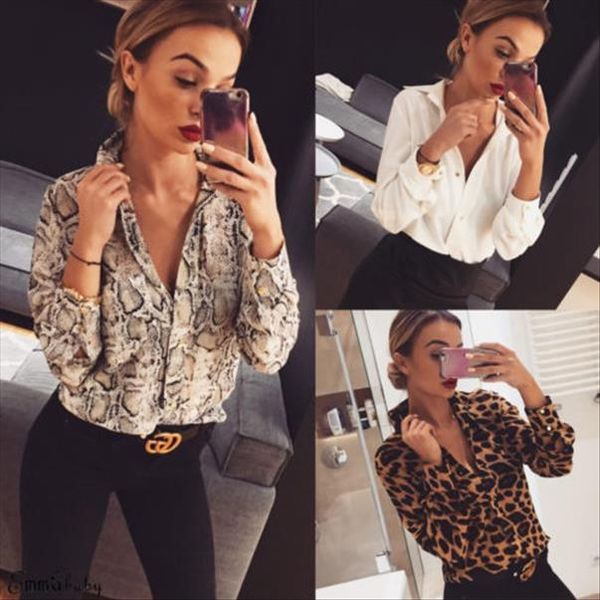new fashion snake skin leopard printed blouse women elegant v neck loose long sleeve shirts casual streetwear, White
new fashion snake skin leopard printed blouse women elegant v neck loose long sleeve shirts casual streetwear, White