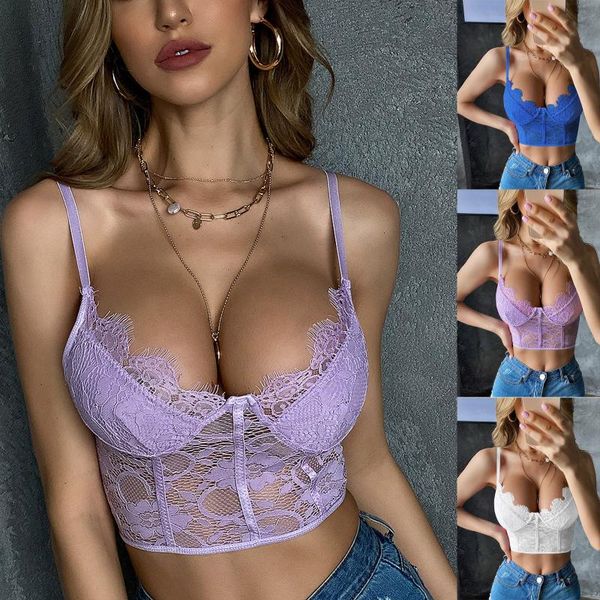 2021 push up tank lace bras women's fashion solid color lingerie lace navel short tank with camisole croptop, Black;white
2021 push up tank lace bras women's fashion solid color lingerie lace navel short tank with camisole croptop, Black;white
