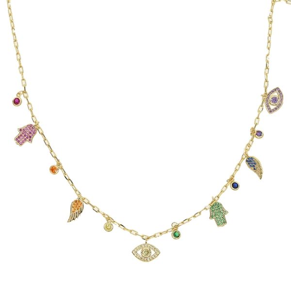 colorful cute lovely charm choker necklace gold silver color multi hamsa hand evil eye wing small pendant necklaces 201013
colorful cute lovely charm choker necklace gold silver color multi hamsa hand evil eye wing small pendant necklaces 201013