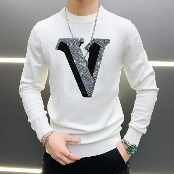 simple stylish three-dimensional men's sweater autumn and winter warmth diamond letter pullover soft quality, White;black
simple stylish three-dimensional men's sweater autumn and winter warmth diamond letter pullover soft quality, White;black