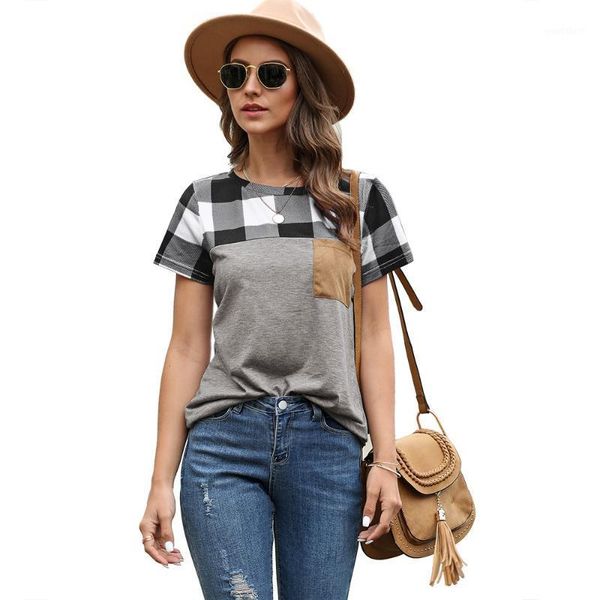 cute summer women casual short sleeve black white plaid print t shirts pocket tee female tunic trending 2020 clothing1
cute summer women casual short sleeve black white plaid print t shirts pocket tee female tunic trending 2020 clothing1