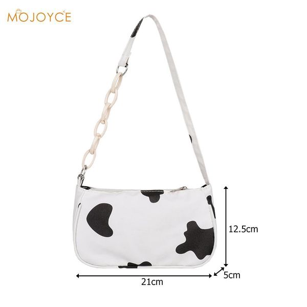 молодежные дамы простая универсальная сумка молока корова печатает женщин плечо подмышечная сумка мода кожаная сумка муфты кошелек h sqcirp