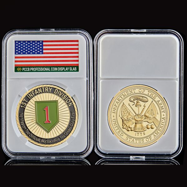 1775 usa challenge military army 1st infantry division great duty soldier honor gold plated value coin w/pccb box
1775 usa challenge military army 1st infantry division great duty soldier honor gold plated value coin w/pccb box