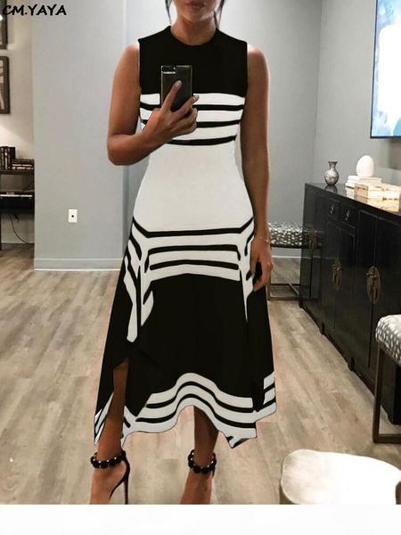 new women sleeve less o-neck black white stripes irregular hem a-line long maxi dress fashion casual vestidos 2 colors gla6077, Black;gray
new women sleeve less o-neck black white stripes irregular hem a-line long maxi dress fashion casual vestidos 2 colors gla6077, Black;gray