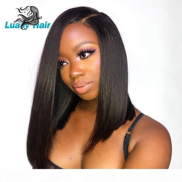 luasy short lace front human hair wigs for black women brazilian remy hair bob wig with pre plucked hairline bleached knots 13x4, Black;brown
luasy short lace front human hair wigs for black women brazilian remy hair bob wig with pre plucked hairline bleached knots 13x4, Black;brown