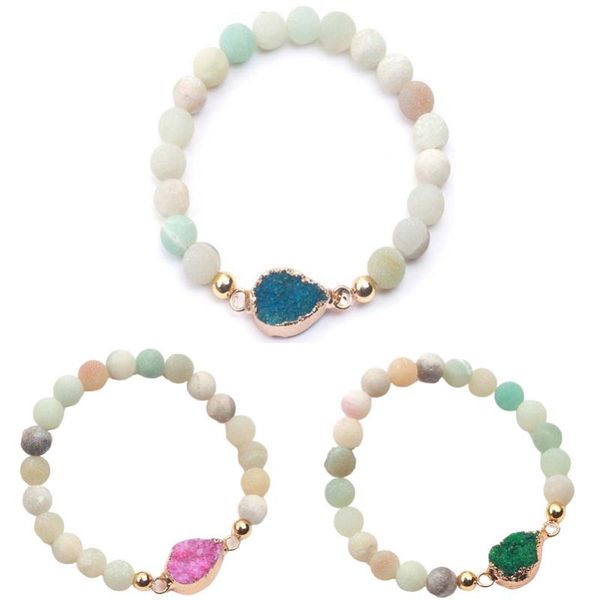 druzy beads bracelet natural stone stretch with healing charm row teardrop druzy together with goldtone ball, Black
druzy beads bracelet natural stone stretch with healing charm row teardrop druzy together with goldtone ball, Black