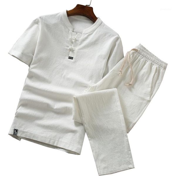 summer thin linen set, men's cotton slim short-sleeved t-shirt solid color large size loose casual trousers s-5xl1, Gray
summer thin linen set, men's cotton slim short-sleeved t-shirt solid color large size loose casual trousers s-5xl1, Gray