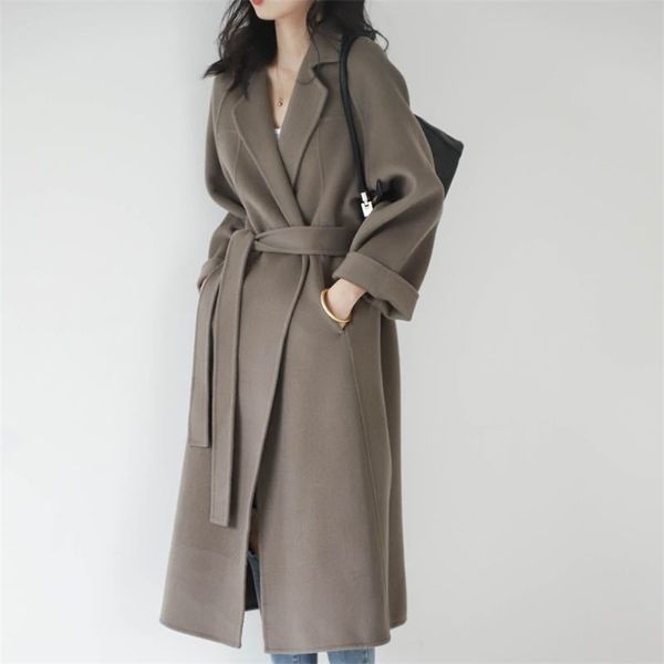 solid long double sided 100% wool coat women autumn loose turn-down collar winter jacket korean modis casaco feminino 201215, Black
solid long double sided 100% wool coat women autumn loose turn-down collar winter jacket korean modis casaco feminino 201215, Black