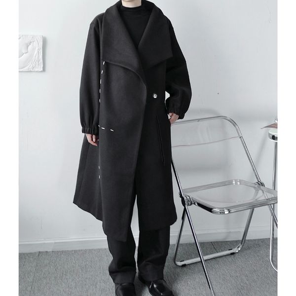 2020 wool long trenchcoat winter outerwear japanese male choreography streetwear jacket czff, Black;brown
2020 wool long trenchcoat winter outerwear japanese male choreography streetwear jacket czff, Black;brown
