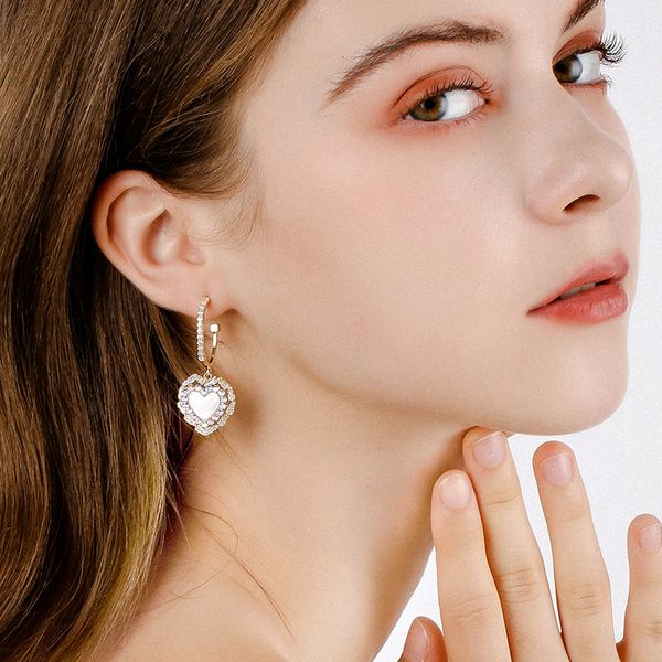 925 silver needle sweet temperament love pendant earrings new trendy synthetic crystal fashion fairy earrings
925 silver needle sweet temperament love pendant earrings new trendy synthetic crystal fashion fairy earrings