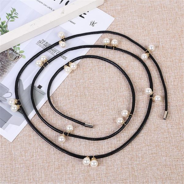 narrow stretch pearl belt cross twist women's fashion belt thin solid color buckle waist chain luxury cinturon mujer, Black;brown
narrow stretch pearl belt cross twist women's fashion belt thin solid color buckle waist chain luxury cinturon mujer, Black;brown