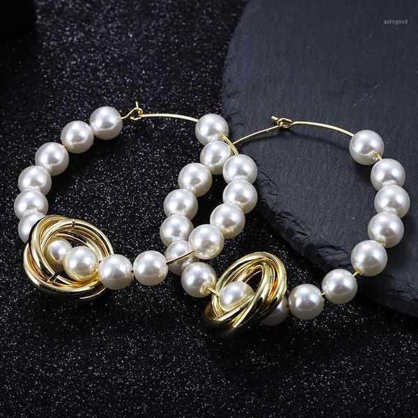 charm leaderbeads 2021 hyperbole big round simulated-pearl hoop earrings for women's wedding party jewelry metal trendy earrings1, Golden
charm leaderbeads 2021 hyperbole big round simulated-pearl hoop earrings for women's wedding party jewelry metal trendy earrings1, Golden