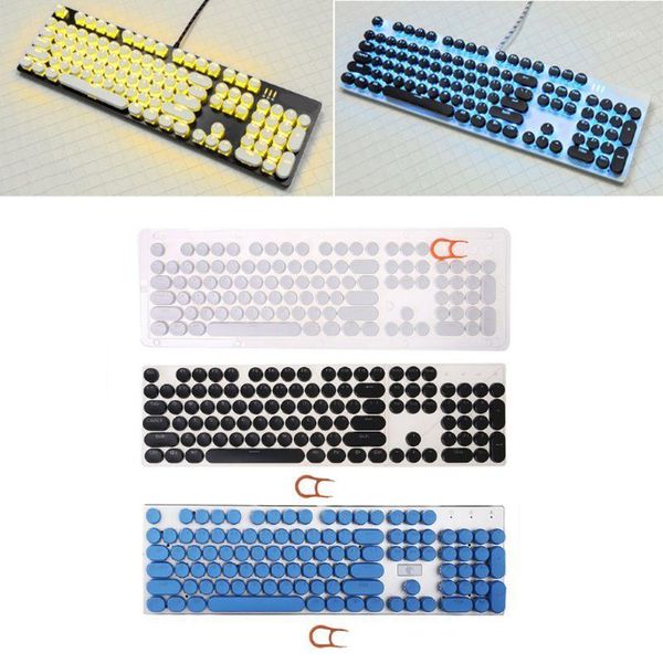 keyboards 104 keys retro round keycaps double s diy typewriter for backlit mechanical keyboard key cap1
keyboards 104 keys retro round keycaps double s diy typewriter for backlit mechanical keyboard key cap1