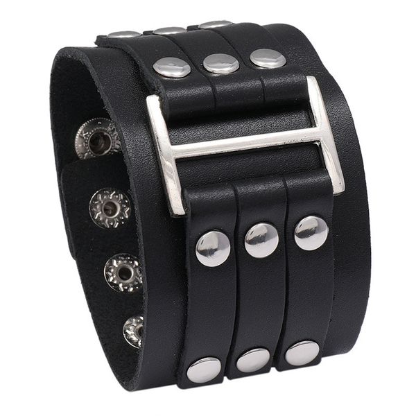 punk black brown wide leather bracelets adjustable button cuff bangles for men friendship bracelet fashion jewelry, Golden;silver
punk black brown wide leather bracelets adjustable button cuff bangles for men friendship bracelet fashion jewelry, Golden;silver