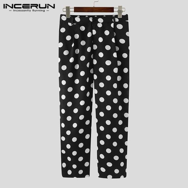 men casual pants polka dot print 2021 korean style streetwear button trousers men fashion leisure straight pants incerun s-5xl, Black
men casual pants polka dot print 2021 korean style streetwear button trousers men fashion leisure straight pants incerun s-5xl, Black