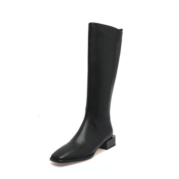 2021 new autumn winter knee high boots genuine leather toe low square heels pumps casual night club shoes woman 9ttm, Black
2021 new autumn winter knee high boots genuine leather toe low square heels pumps casual night club shoes woman 9ttm, Black