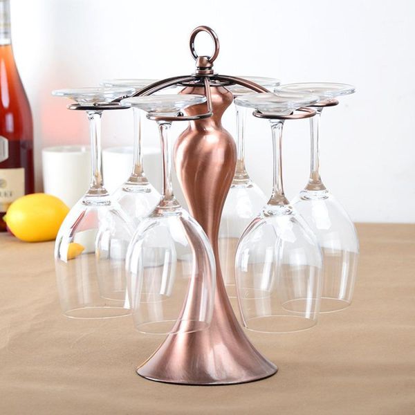 bronze color metal hanging wine glass holder stemware storage rack glass display holder drying rack stand with 6 hooks1
bronze color metal hanging wine glass holder stemware storage rack glass display holder drying rack stand with 6 hooks1