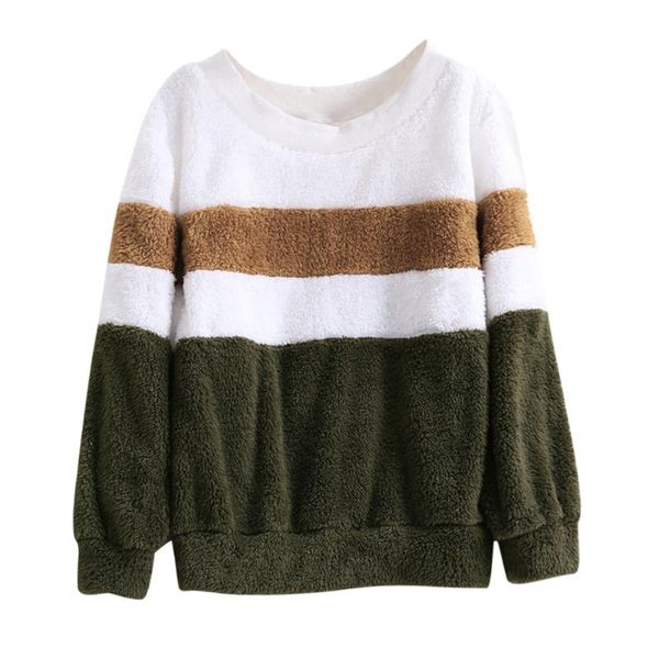 vicabo striped fleece sweater womens fashion patchwork long sleeve fluffy female furry crew neck knitted pullover, White;black
vicabo striped fleece sweater womens fashion patchwork long sleeve fluffy female furry crew neck knitted pullover, White;black