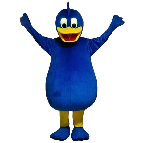 blue duck mascot costume cartoon character size longteng (tm, Red;yellow