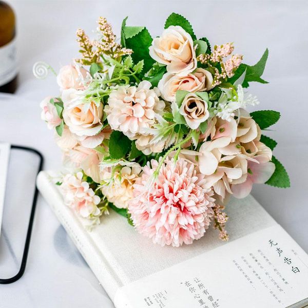 decorative flowers & wreaths silk rose artificial peony hydrangea bouquet wedding fake flower for home decoration
decorative flowers & wreaths silk rose artificial peony hydrangea bouquet wedding fake flower for home decoration