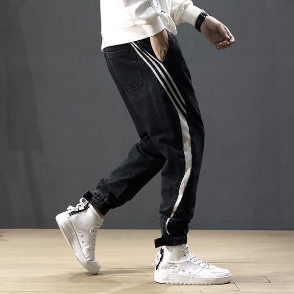 2021 new japanese style fashion men jeans loose fit stripe designer denim cargo pants wide leg harem trousers streetwear hip hop joggers lnp, Blue
2021 new japanese style fashion men jeans loose fit stripe designer denim cargo pants wide leg harem trousers streetwear hip hop joggers lnp, Blue