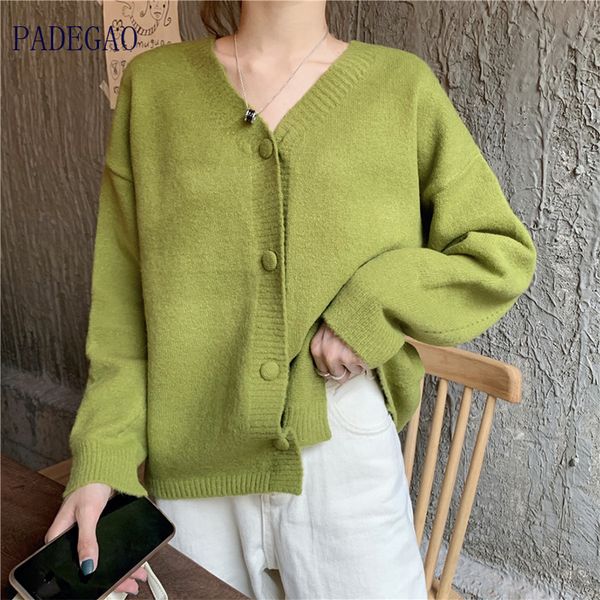 verde camisola inverno feminino 2020 cardigan curto casaco de cor slida casual com decote em v manga comprida malha, White;black
verde camisola inverno feminino 2020 cardigan curto casaco de cor slida casual com decote em v manga comprida malha, White;black