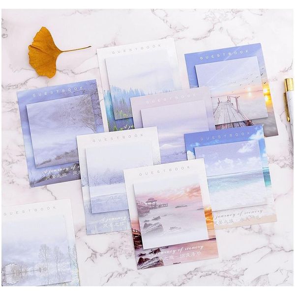 mohamm 30sheets creative scenery tour can tear up sticky notes memo pad fresh students school stationery supply f wmtray 
mohamm 30sheets creative scenery tour can tear up sticky notes memo pad fresh students school stationery supply f wmtray