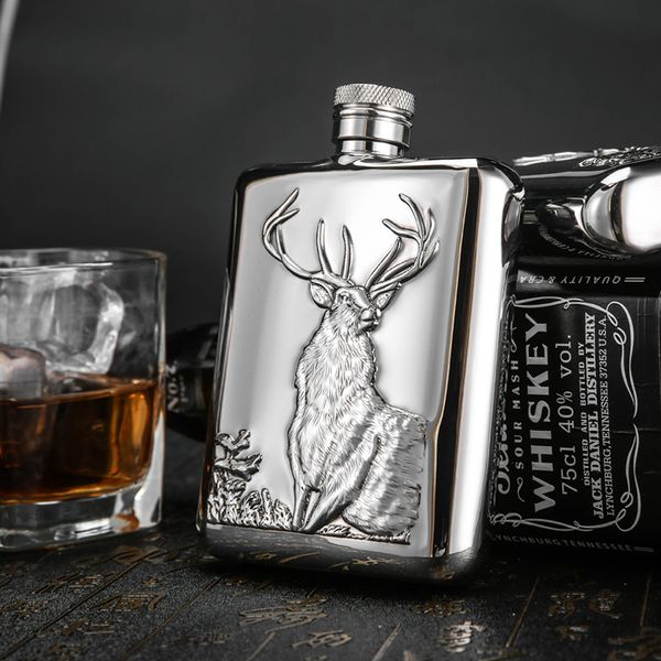 portable stainless steel 304 hip flask 6oz mini metal whiskey pot 170ml alcohol container q1222
portable stainless steel 304 hip flask 6oz mini metal whiskey pot 170ml alcohol container q1222