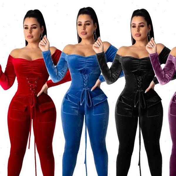 winter velvet women jumpsuits lace up waist pockets long sleeves slash neck rompers party jumpsuits plus size bodysuit 2020, Black;white
winter velvet women jumpsuits lace up waist pockets long sleeves slash neck rompers party jumpsuits plus size bodysuit 2020, Black;white